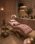The Roma Velour Treatment Bed – Blush & Brass
